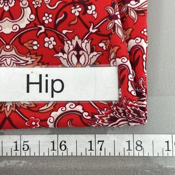 Max Studio Dress Women's XS X Small Red Paisley Sleeveless Sheath Midi NWT - Picture 15 of 16